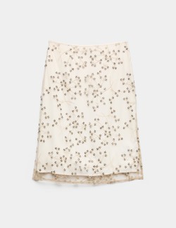 Embellished Knee Length Skirt