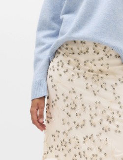 Embellished Knee Length Skirt