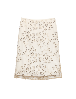 Embellished Knee Length Skirt