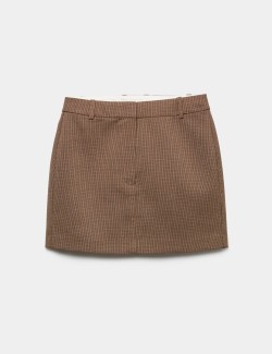 Micro Check Mini Skirt