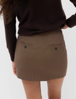 Micro Check Mini Skirt