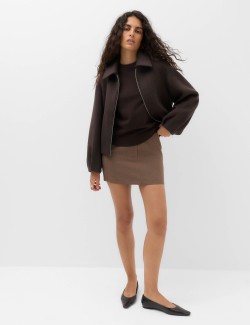 Micro Check Mini Skirt