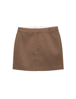 Micro Check Mini Skirt