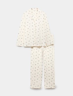 Soft Touch Patterned Revere Pyjama Set