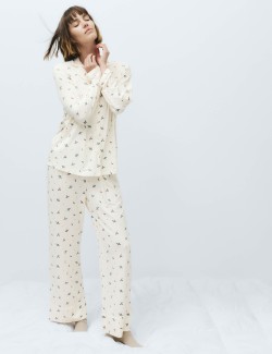 Soft Touch Patterned Revere Pyjama Set