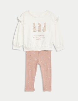 Cotton 2pc Peter Rabbit™ Sweat Outfit (0-3 Yrs)