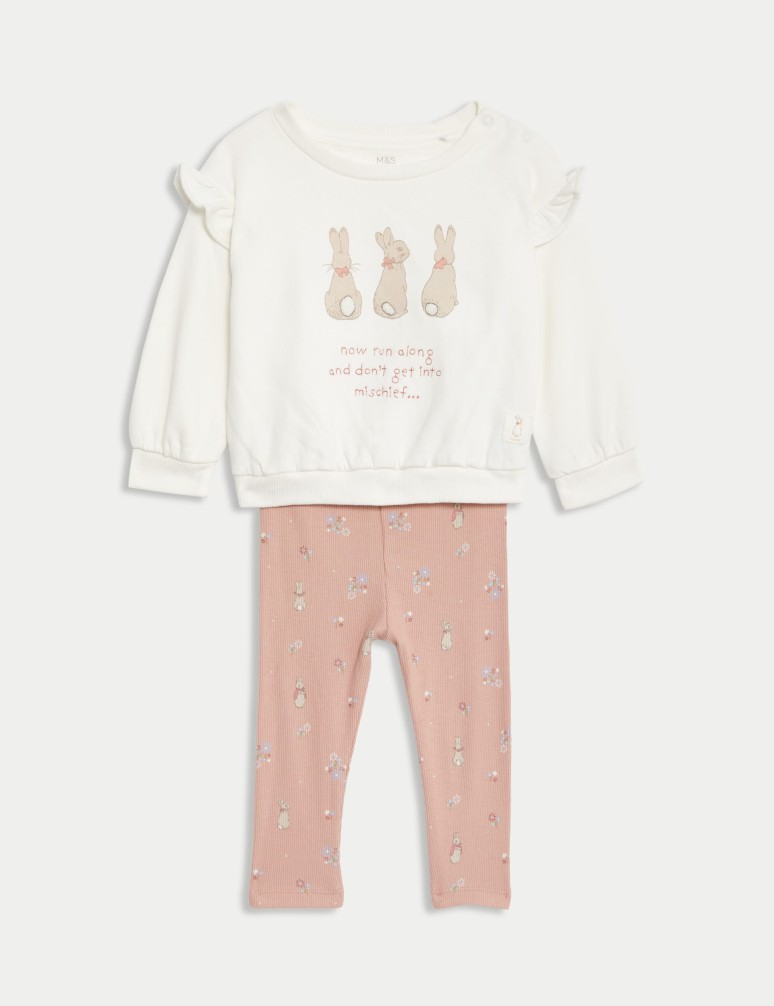 Cotton 2pc Peter Rabbit™ Sweat Outfit (0-3 Yrs)