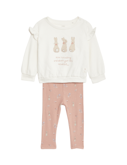 Cotton 2pc Peter Rabbit™ Sweat Outfit (0-3 Yrs)