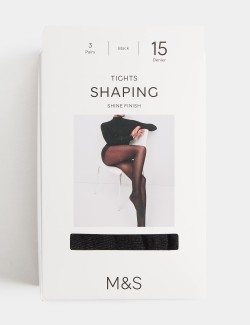 3 Pack 15 Denier Body Shaping Tights