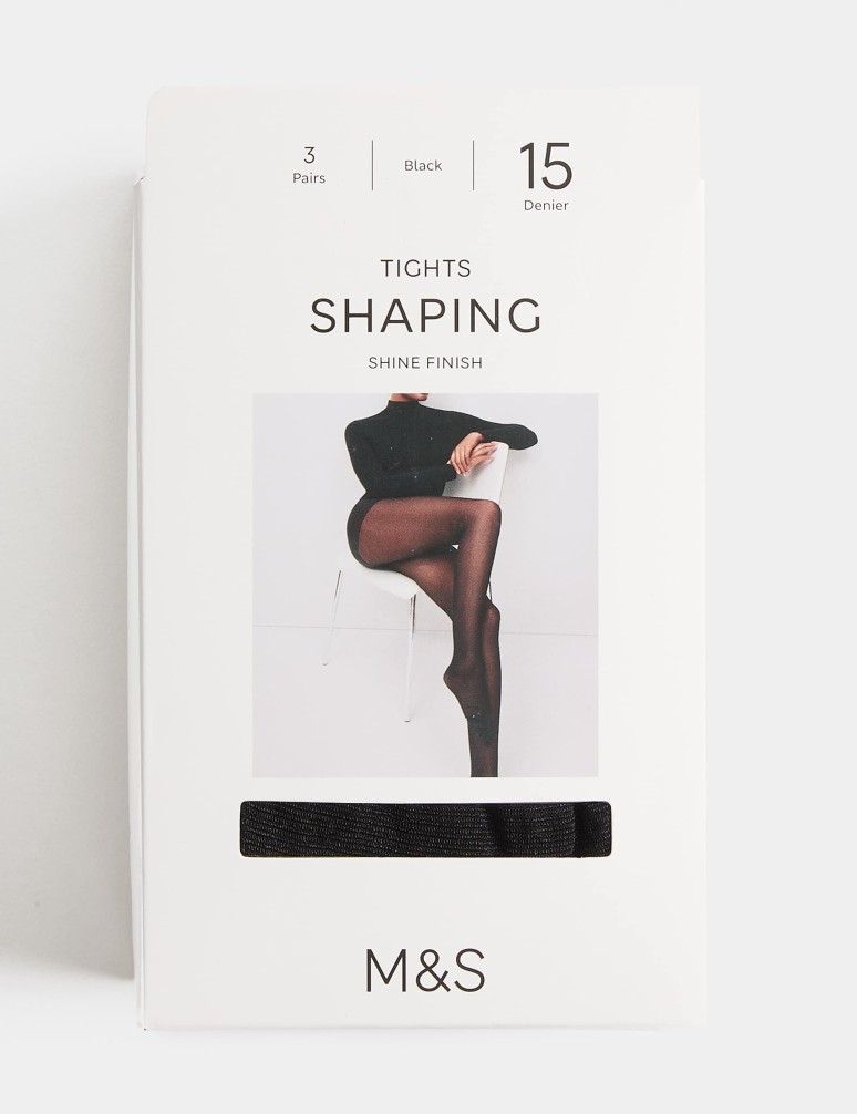3 Pack 15 Denier Body Shaping Tights