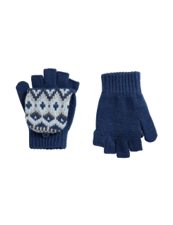 Kids' Flip Top Fair Isle Gloves (3-13 Yrs)