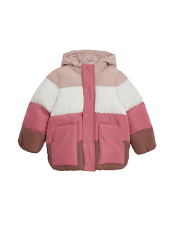 Colour Block Padded Coat (2-8 Yrs)