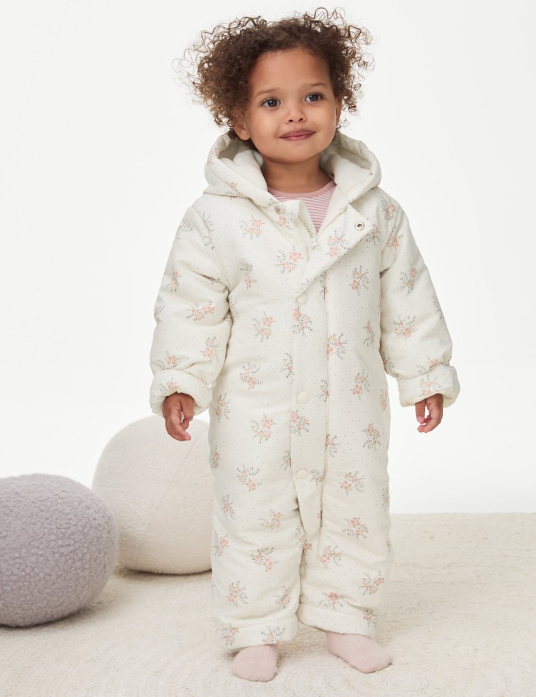 Ditsy Floral Snowsuit (0-3 Yrs)