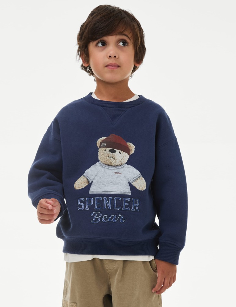 Cotton Rich Spencer Bear™ Sweatshirt (2-8 Yrs)