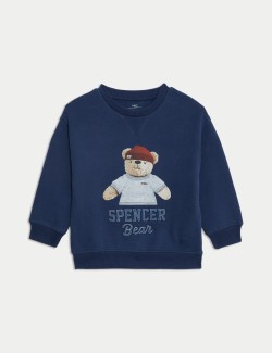 Mikina s motivem Spencer Bear™, s vysokým podílem bavlny (2–8 let)