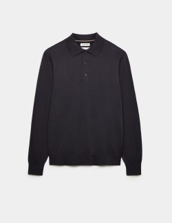 Merino Wool Rich with Silk Polo Shirt