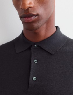 Merino Wool Rich with Silk Polo Shirt