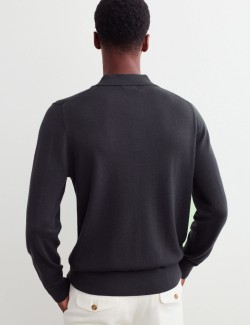 Merino Wool Rich with Silk Polo Shirt