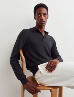 Merino Wool Rich with Silk Polo Shirt