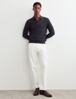 Merino Wool Rich with Silk Polo Shirt