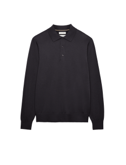 Merino Wool Rich with Silk Polo Shirt