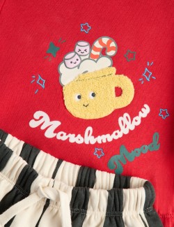 2dílný outfit s vysokým podílem bavlny s topem a spodním dílem (0–3 roky)
