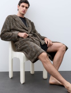 Fleece Textured Dressing Gown