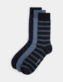 3pk Assorted Mercerised Cotton Socks
