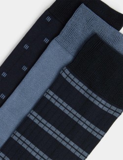 3pk Assorted Mercerised Cotton Socks