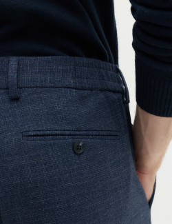 Tailored Fit Flannel Smart Trousers