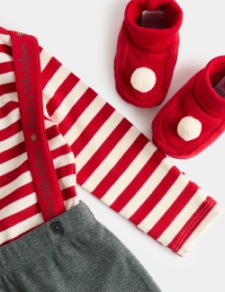 4dílný vánoční outfit (0–1 let)