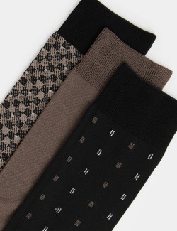 3pk Assorted Mercerised Cotton Socks