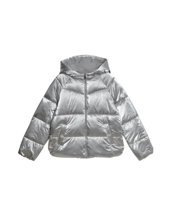 Metallic Hooded Padded Coat (6-16 Yrs)