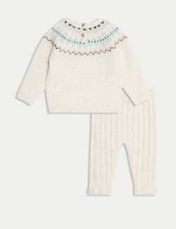 2pc Fair Isle Knitted Outfit (0-3 Yrs)