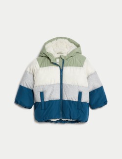 Colour Block Hooded Jacket (0-3 Yrs)