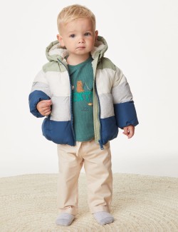 Colour Block Hooded Jacket (0-3 Yrs)