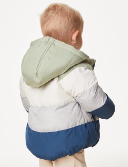 Colour Block Hooded Jacket (0-3 Yrs)