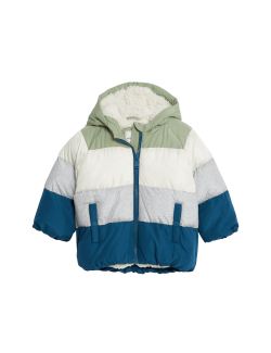 Colour Block Hooded Jacket (0-3 Yrs)