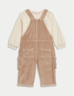 2pc Corduroy Dungarees Outfit (0-3 Yrs)