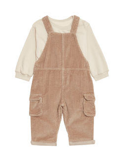 2pc Corduroy Dungarees Outfit (0-3 Yrs)