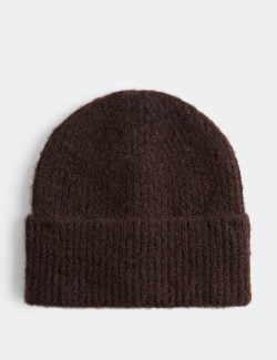 Rib Fluffy Beanie Hat