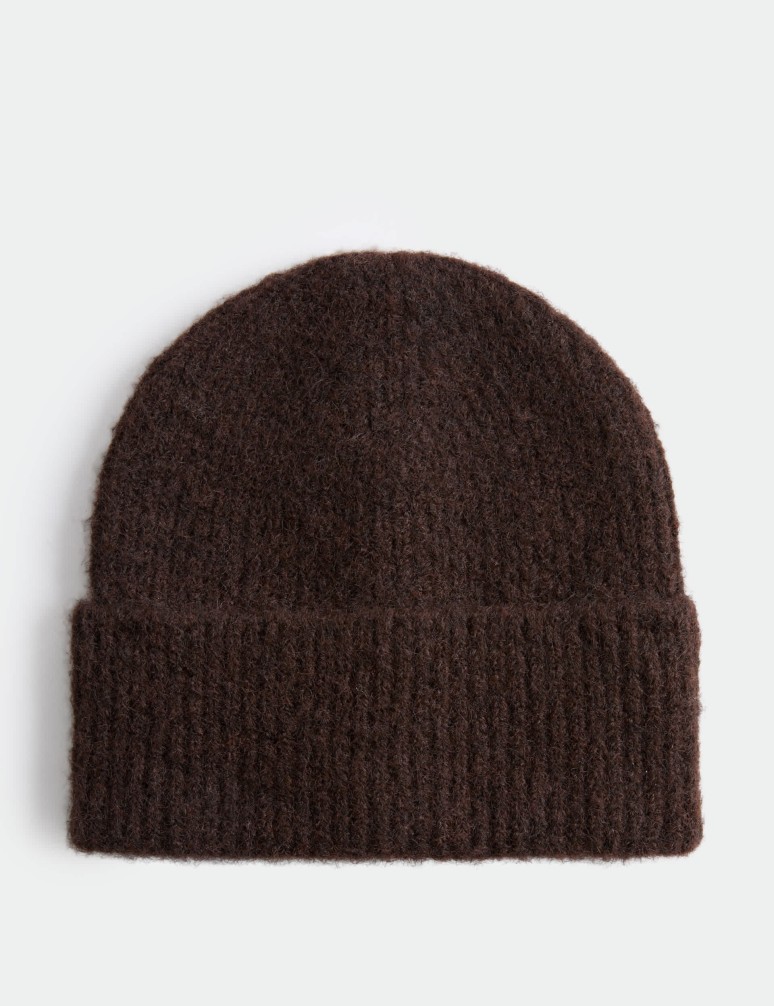 Rib Fluffy Beanie Hat