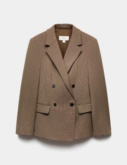 Checked Double Breasted Blazer