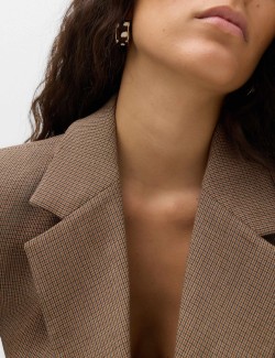 Checked Double Breasted Blazer