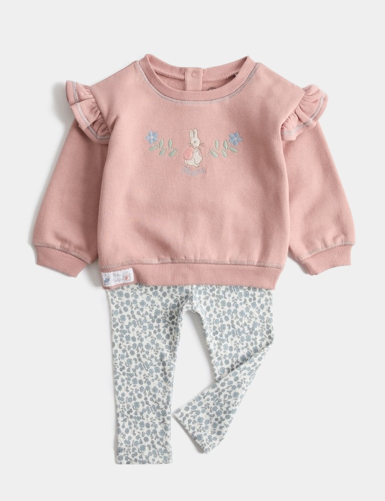 Outfit s motivem Peter Rabbit™, s vysokým podílem bavlny (0–3 roky)