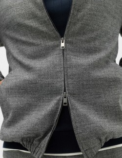 Regular Fit Textured Funnel Neck Suit Jacket