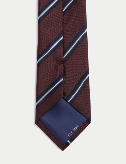 Striped Pure Silk Tie