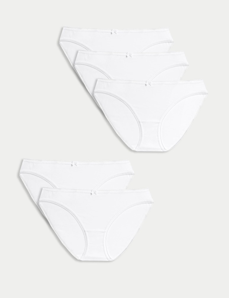 5pk Cotton Lycra® Bikini Knickers