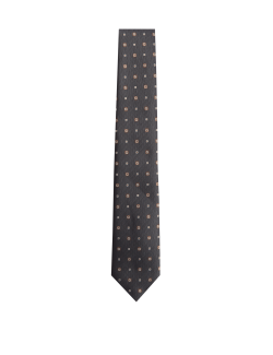 Slim Herringbone Foulard Tie