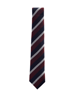 Striped Pure Silk Tie